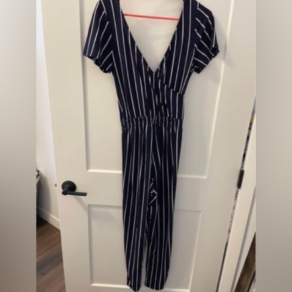 Express blue & white jump suit. Only worn 4-5 times.